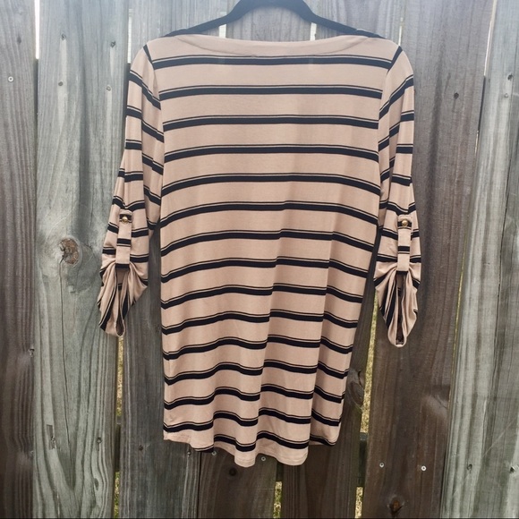 Cable & Gauge Shirt Striped Neutral Top Sz. M - Picture 5 of 8